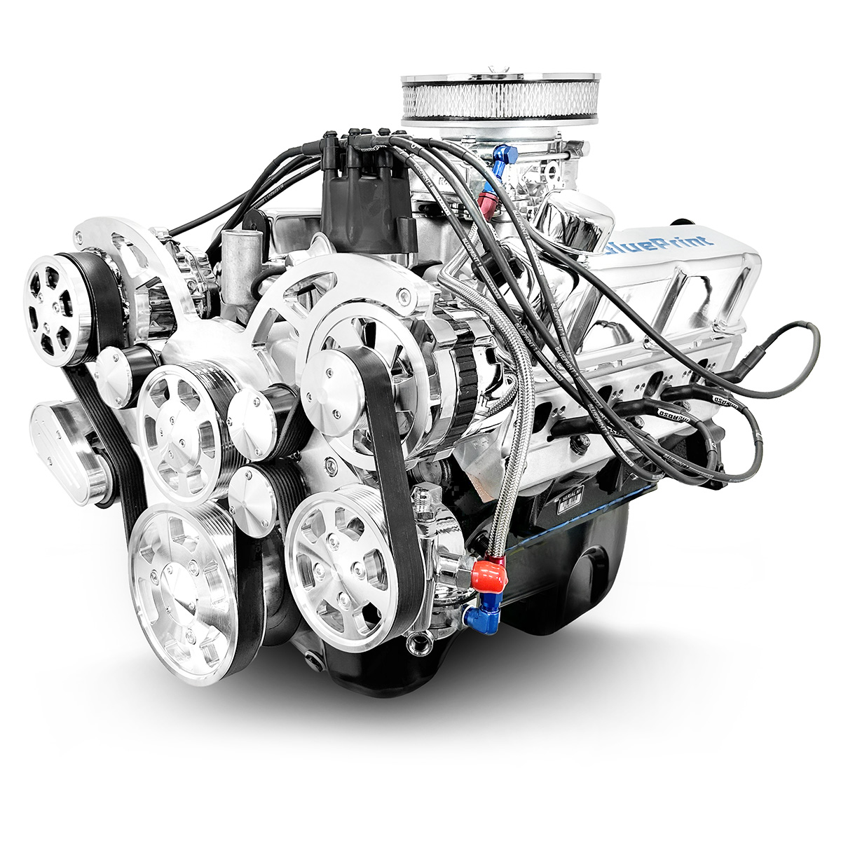 New BluePrint Small Block Ford 347 c.i. Crate Engine - dressed longblock w/ carb - BP3479RCTCK